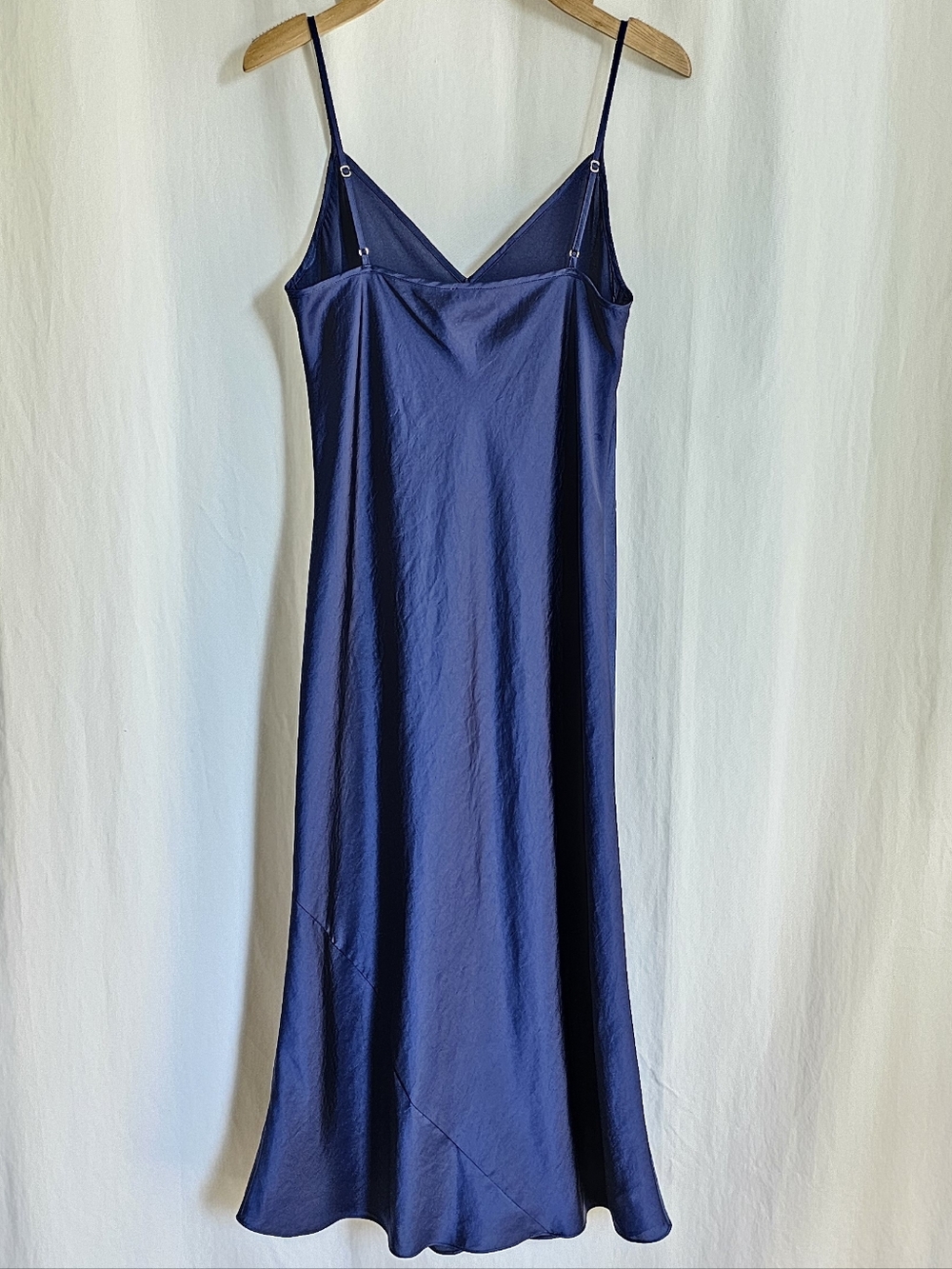 Aritzia Wilfred Admiral Navy Blue Only Slip Dress - Picture 5 of 16